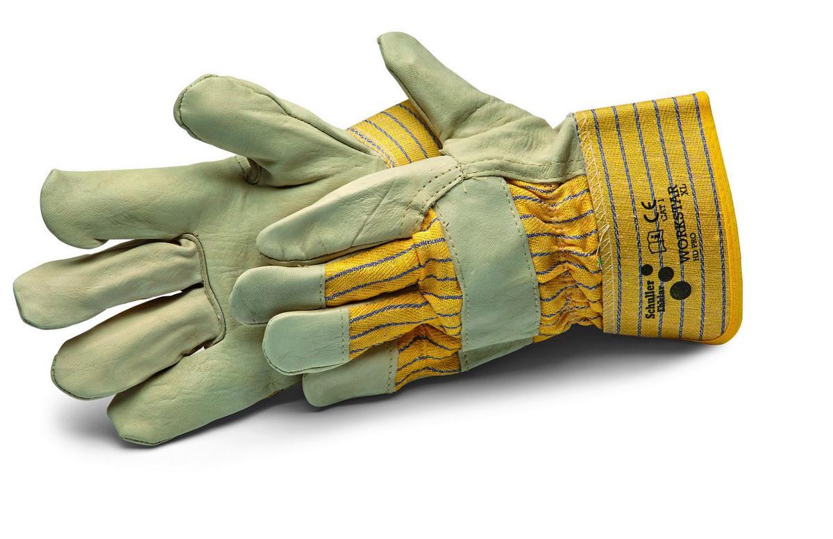 Arbeitshandschuhe S42519 Lederhandschuh - Gelb, Basics, Leder (XLnull) - SCHULLER Eh klar