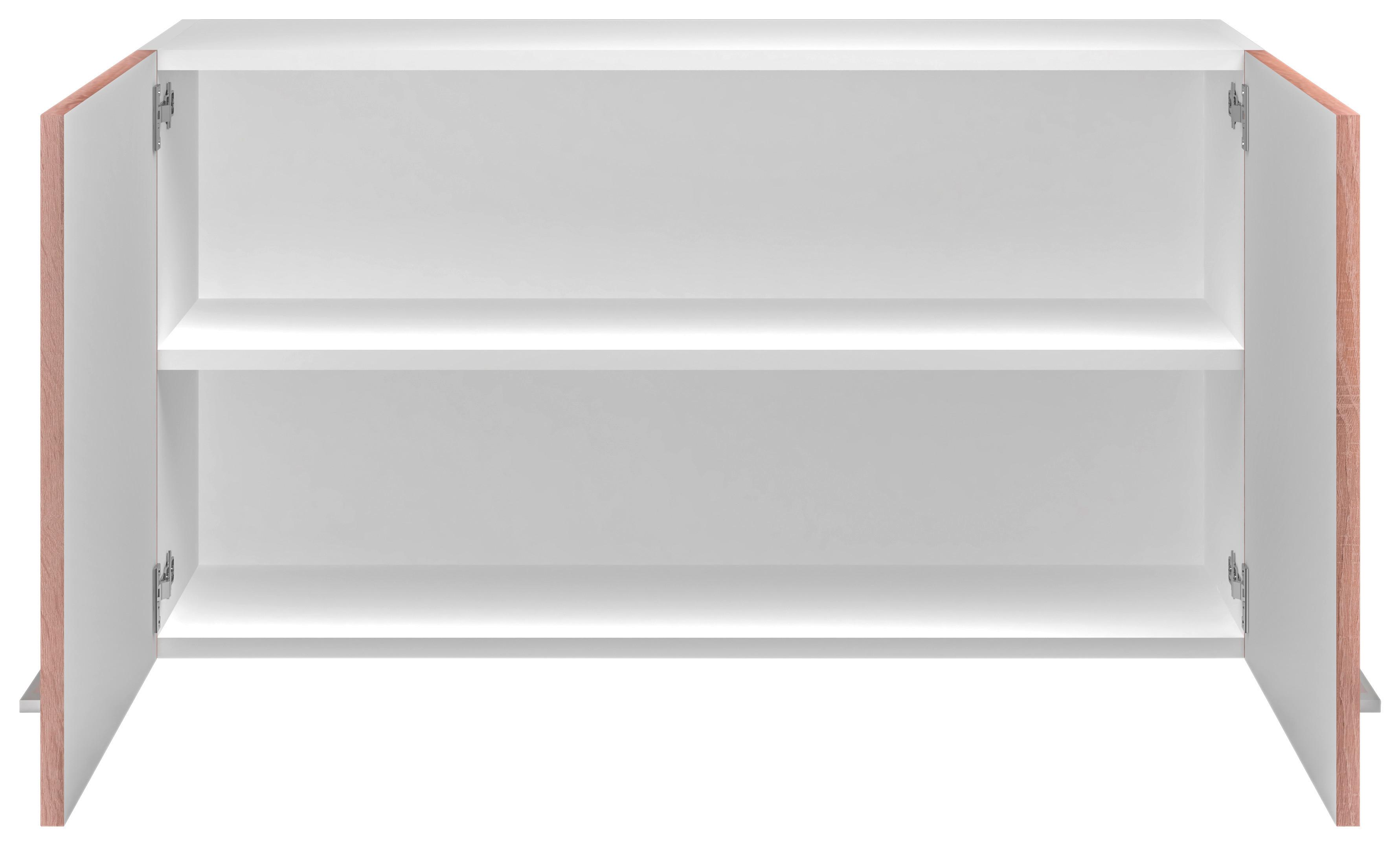 Kuchyňská Horní Skříňka Samoa H 100 - bílá/barvy dubu, Konvenční, kompozitní dřevo/plast (100/54/32cm)