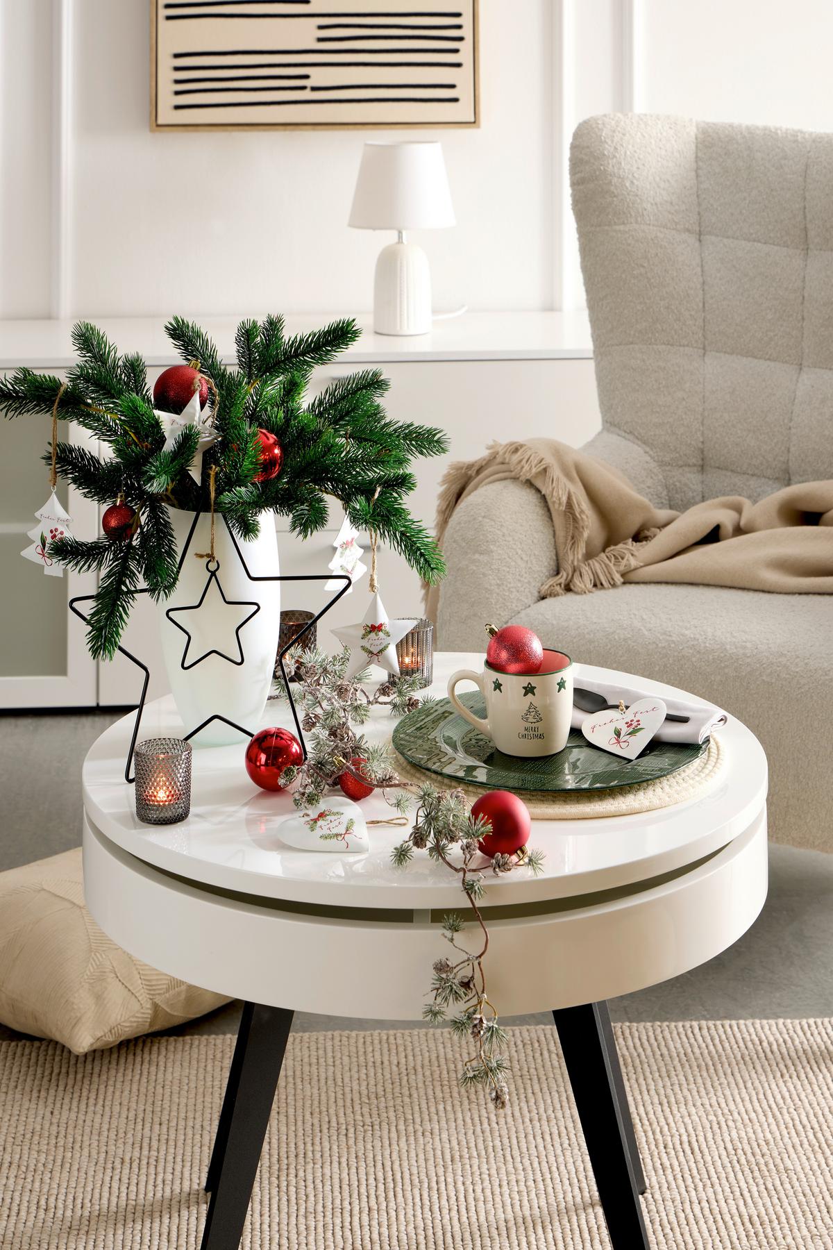 Christbaumkugel-Set Lisa - Rot, KONVENTIONELL, Kunststoff - Luca Bessoni
