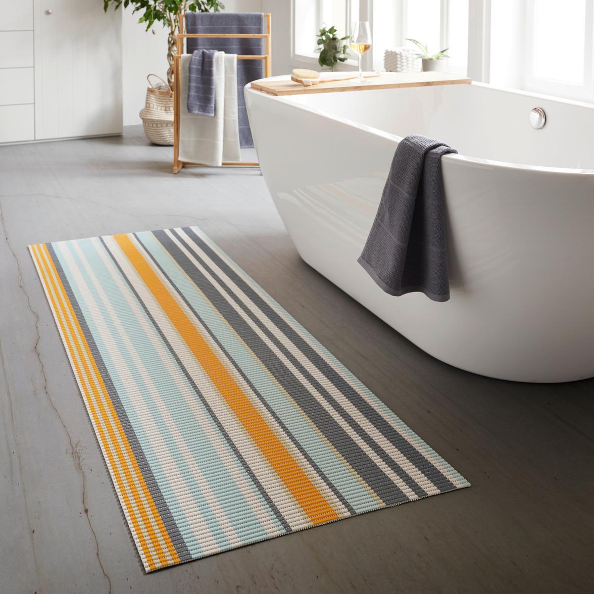 PODLOŽKA PROTI KĹZANIU STRIPE - hnedá/modrá, textil (65/180cm) - Mömax