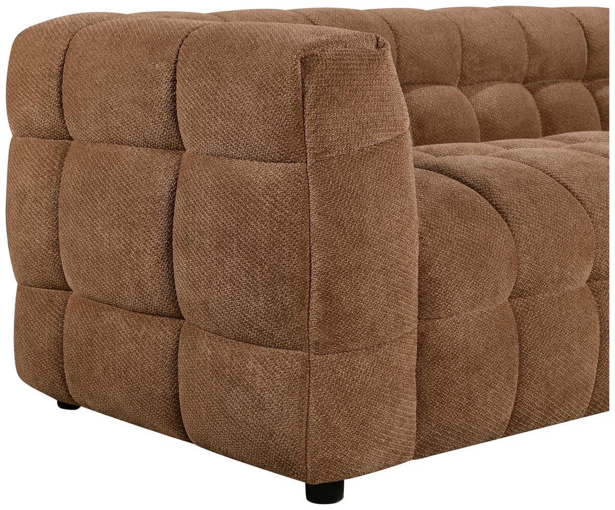 Štýlová pohovka COSY, hnedá, max. do 360 kg - hnedá/čierna, Modern, drevo/textil (218/71/90cm) - Mömax