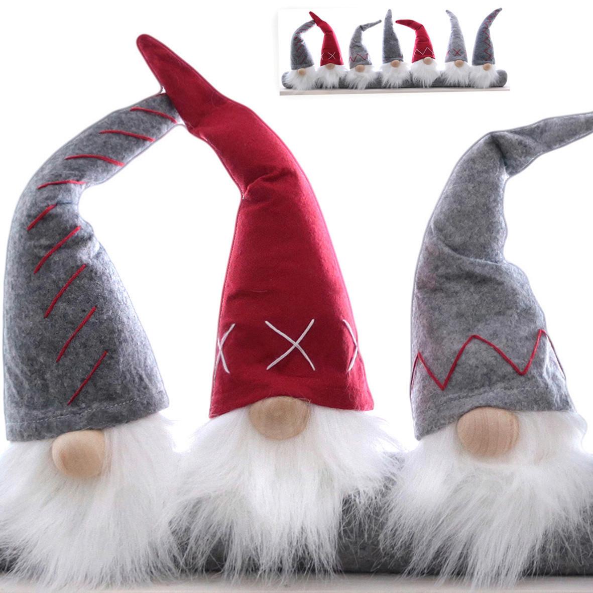 Zugluftstopper Santa - Rot/Weiß, Basics, Textil (7/35/90cm)