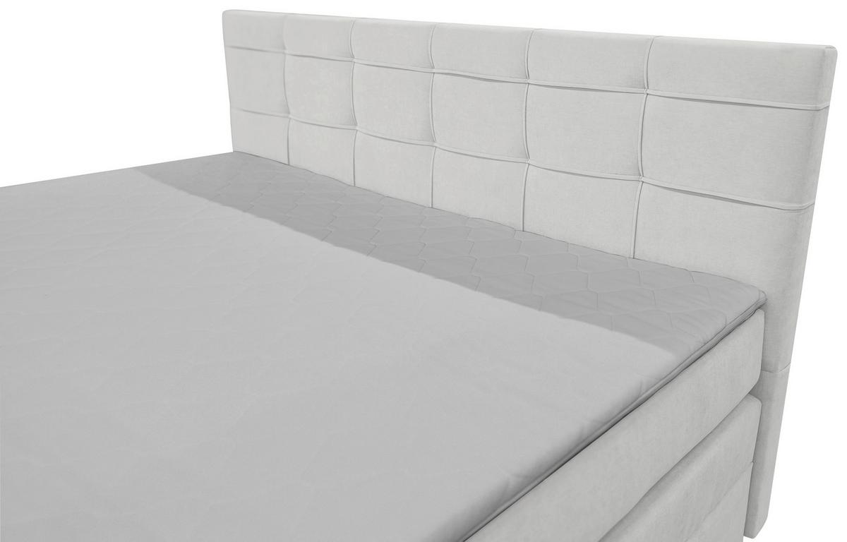 Boxspringbett Mitto Beige 200x200 Cm - Beige/Schwarz, KONVENTIONELL, Textil/Metall (200/200cm)