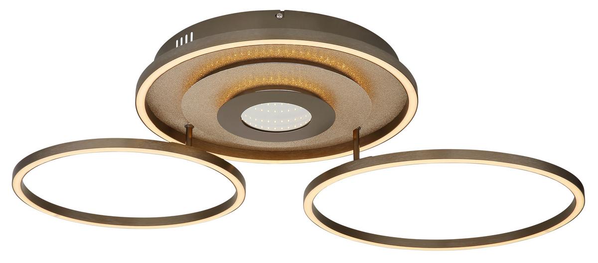 LED-Dekoleuchte inkl. 1x LED 230V, Aluminium - Champagner/Goldfarben, Design, Kunststoff/Metall - Globo