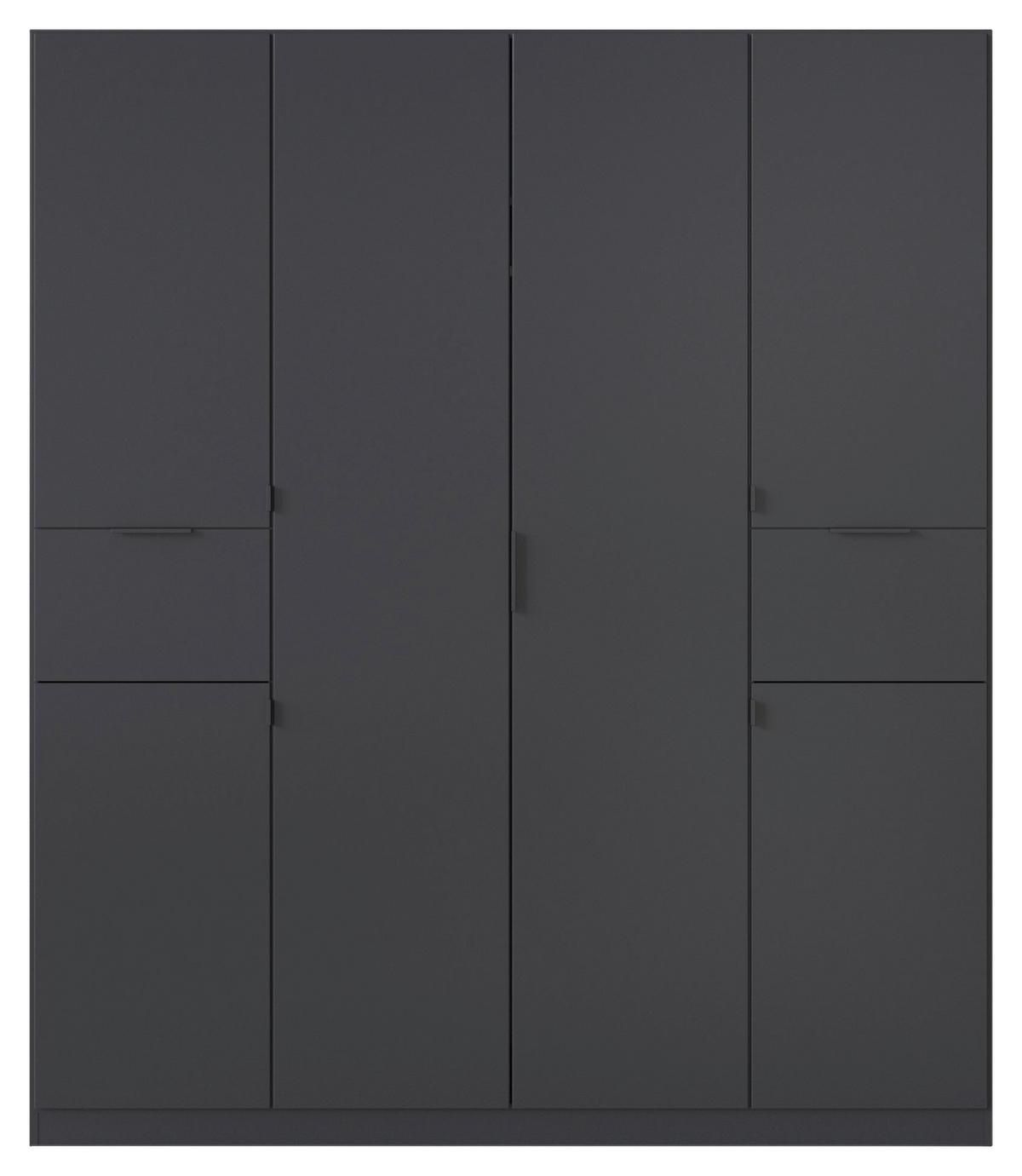 Drehtürenschrank Mit Schubladen 181 cm Grau - Grau, MODERN, Holzwerkstoff (181/210/54cm) - Rauch Möbel