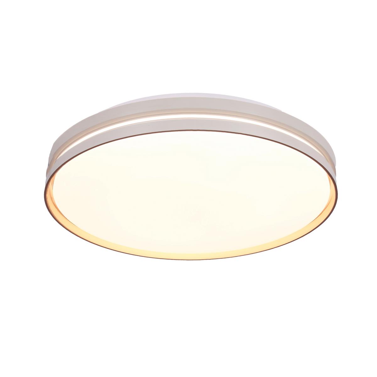 LED-Deckenleuchte Montana - Goldfarben/Weiß, KONVENTIONELL, Kunststoff/Metall (40/40/7cm)