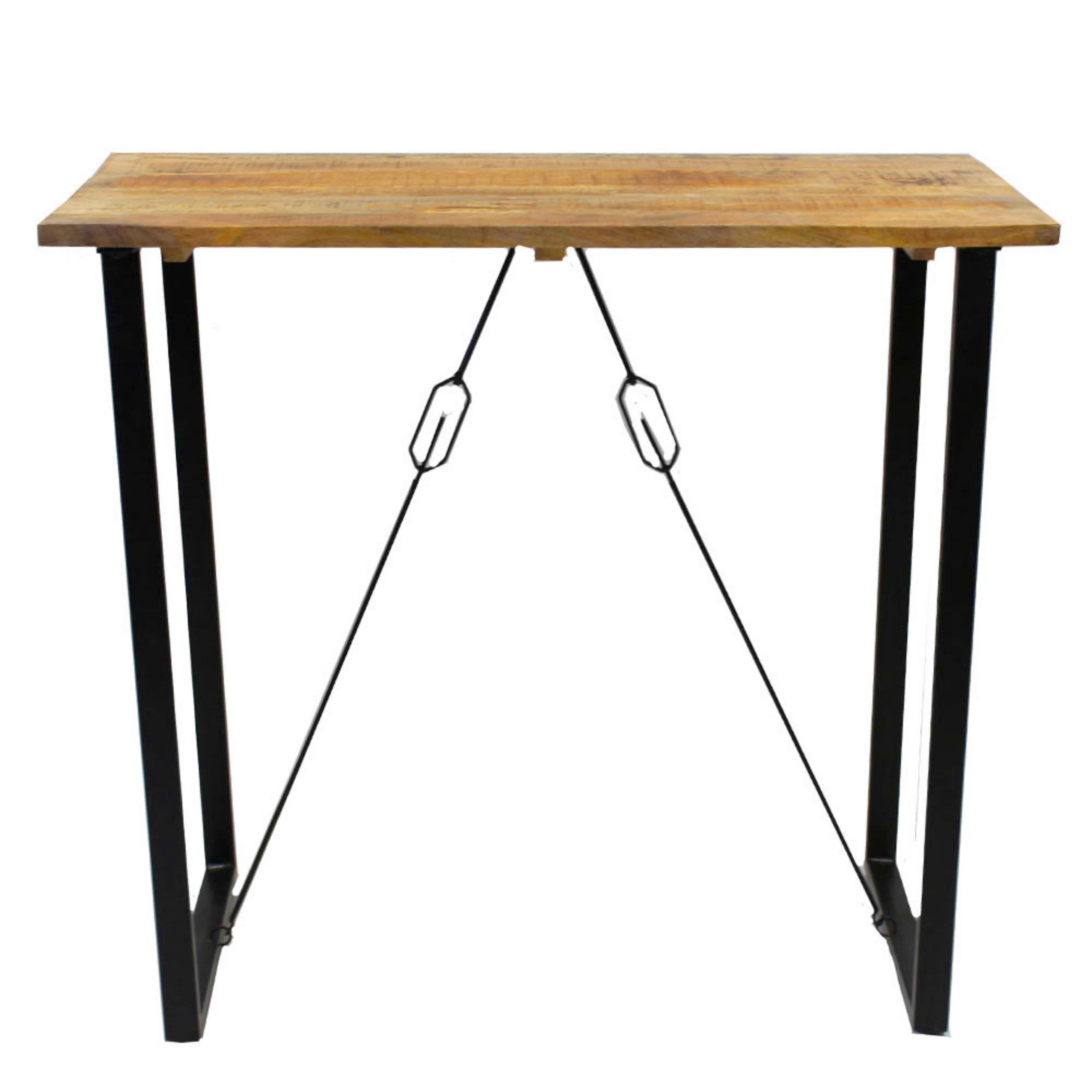 Bartisch  Industrial Bar Table Braun B: 70 Cm - Schwarz/Braun, MODERN, Holz/Metall (130/70/110cm) - MID.YOU