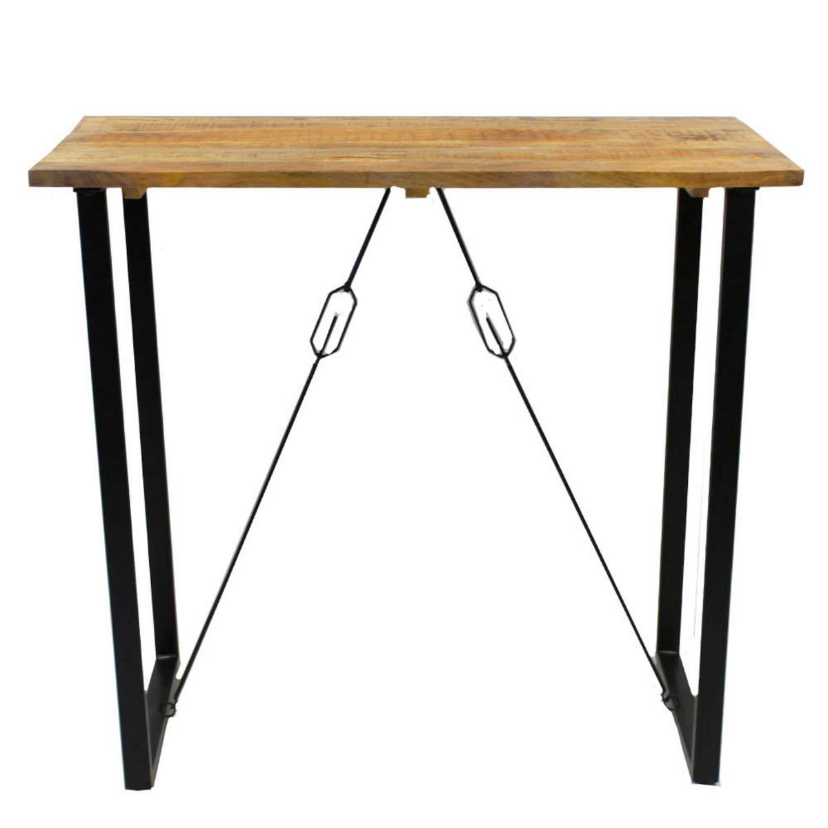 BAROVÝ STÔL INDUSTRIAL BAR TABLE - hnedá/čierna, Modern, kov/drevo (130/70/110cm) - MID.YOU