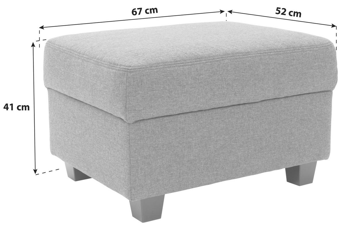 Polsterhocker Norma Schwarz Lederlook H: 41 Cm - Wengefarben/Schwarz, Design, Textil (67/41/52cm) - MID.YOU