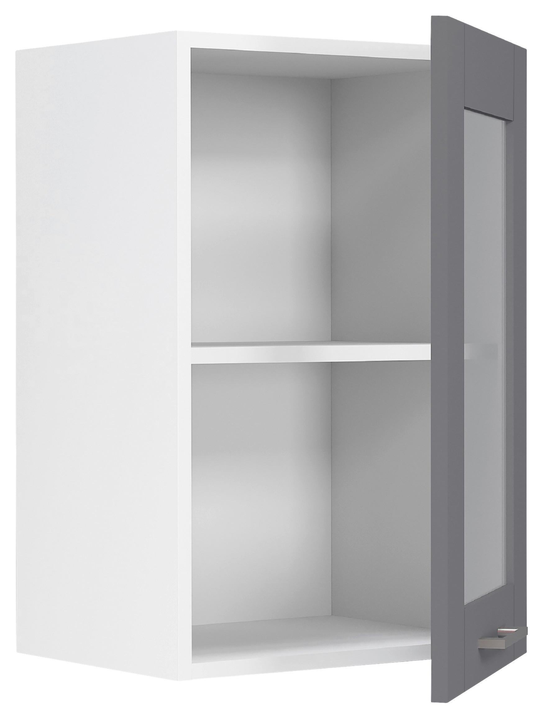 Küchenoberschrank Colura - Anthrazit/Weiß, Trend, Glas/Holzwerkstoff (40/60/31cm) - MID.YOU