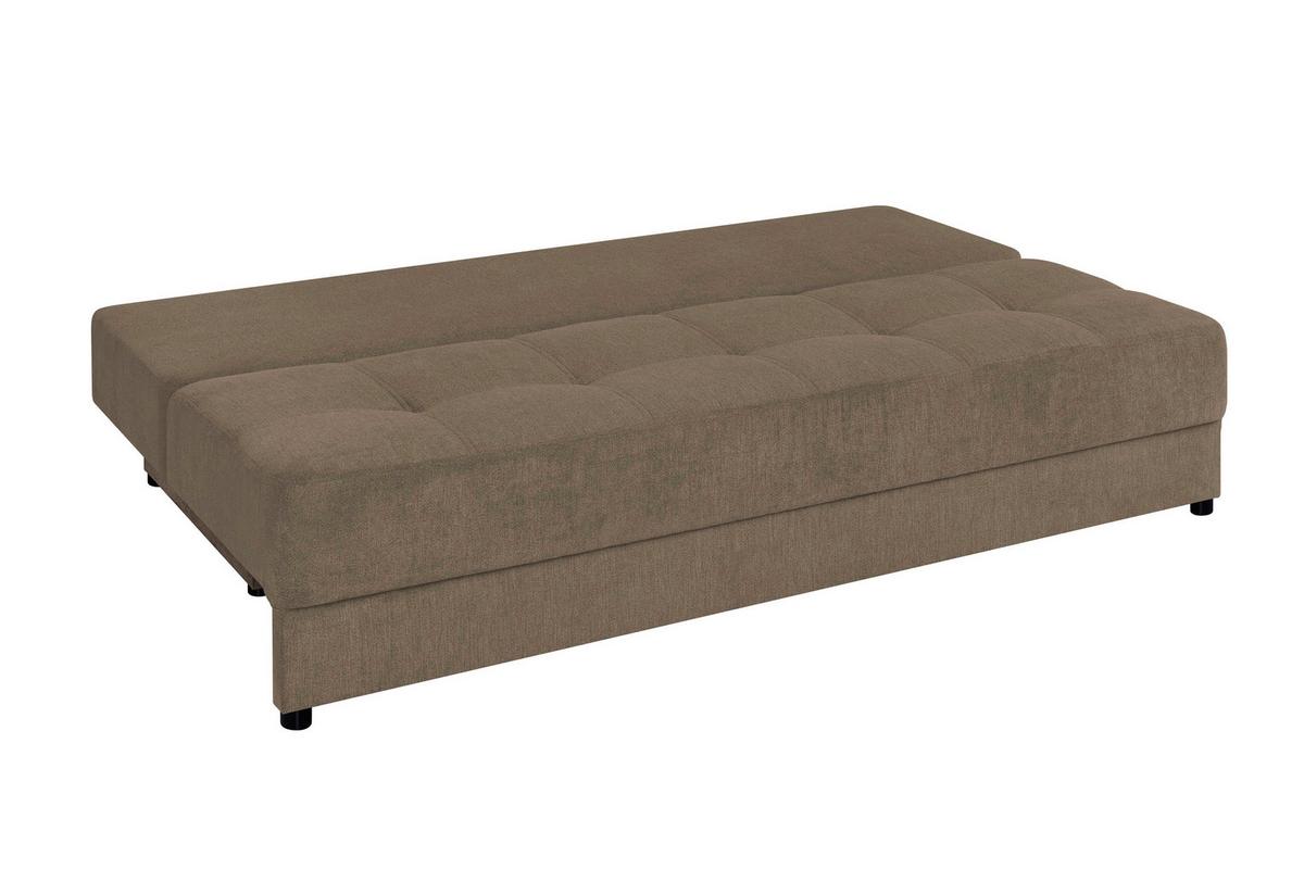 Schlafsofa Toni Braun B: 200 cm - Schwarz/Braun, Design, Holzwerkstoff/Textil (200/90/103cm) - P & B