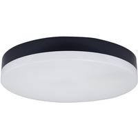 LED-Deckenleuchte Ø 28 cm, für In- und Outdoor - Schwarz, Basics, Kunststoff (28/5,1cm)