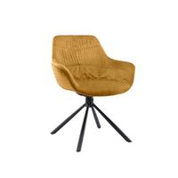 Armlehnstuhl Senfgelb B: 64 Cm - Senfgelb/Schwarz, MODERN, Textil/Metall (64/82/63cm) - Livetastic