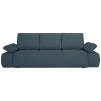 Schlafsofa Madox Blau B: 255 cm - Blau/Schwarz, Design, Textil (255/89/109cm) - MID.YOU