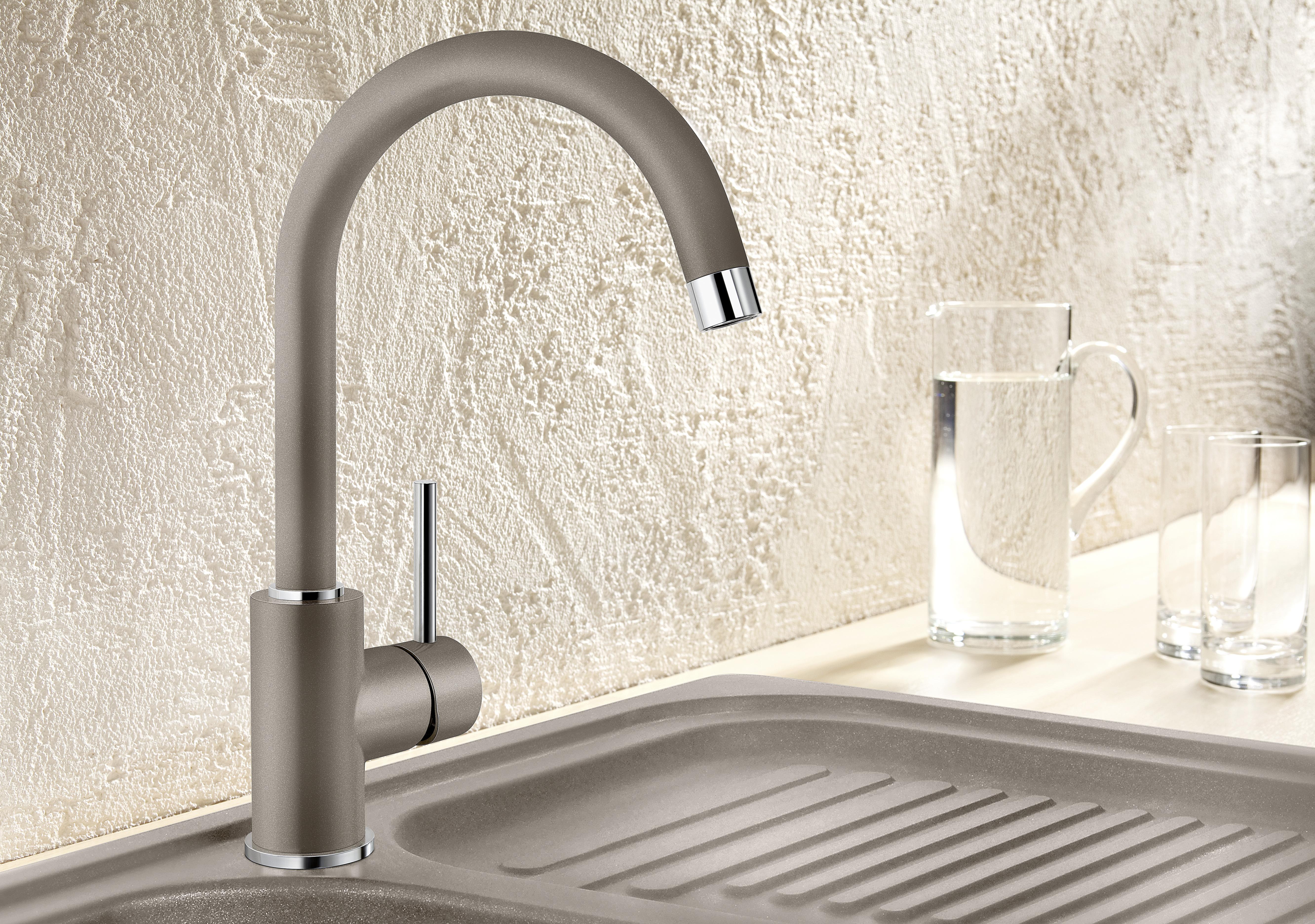 Küchenarmatur Blanco Mida Alumetallic Hd - Grau, KONVENTIONELL, Metall (10,6/32,7/18,6cm) - Blanco