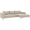 Eckschlafsofa Aurora II - Beige/Schwarz, MODERN, Textil (315/170cm) - Trendmanufaktur