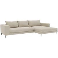 Eckschlafsofa Aurora II - Beige/Schwarz, MODERN, Textil (315/170cm) - Trendmanufaktur