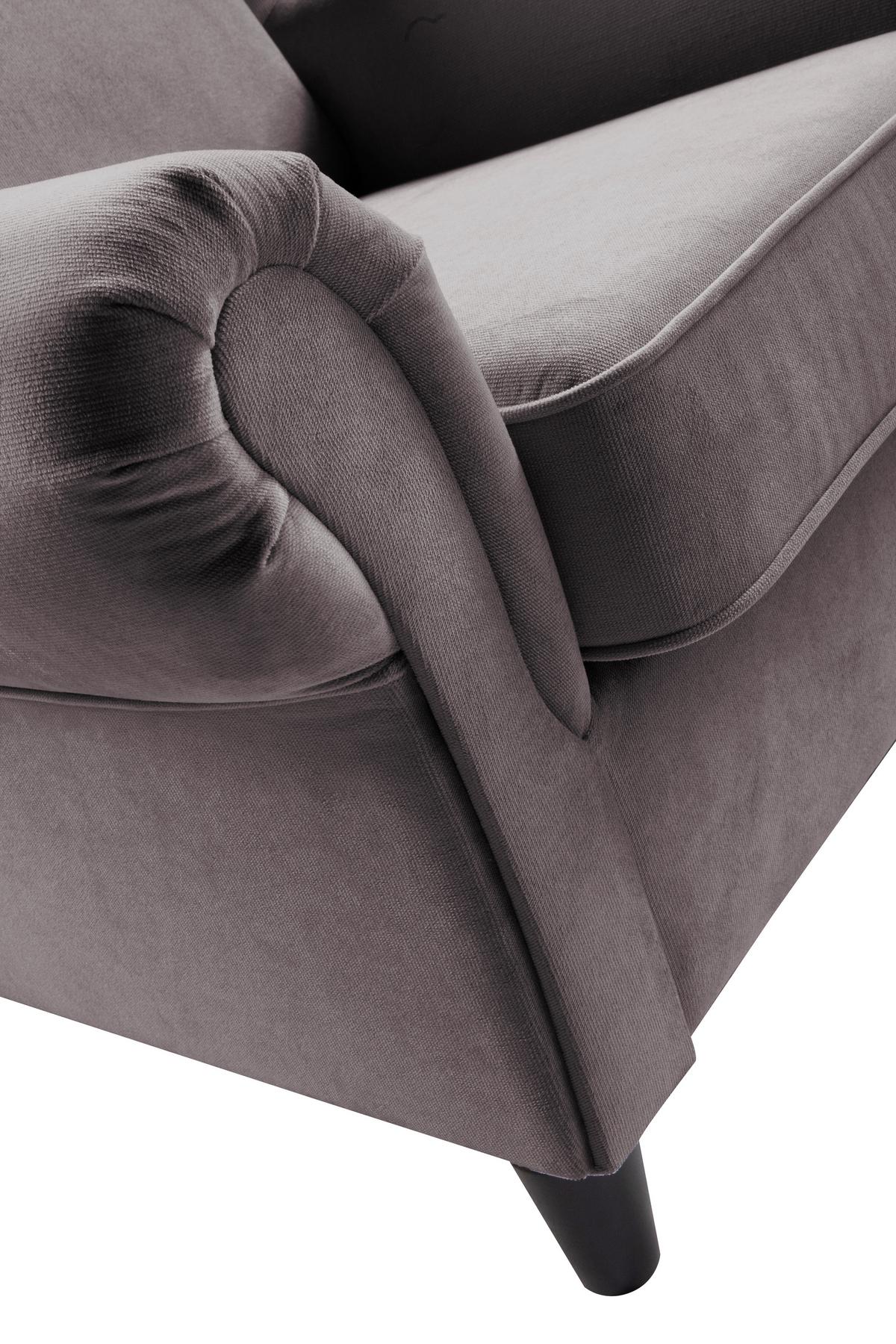 Ohrensessel Baron Dunkelgrau B: 94 cm - Dunkelgrau/Schwarz, Design, Textil (94/112/92cm) - MID.YOU