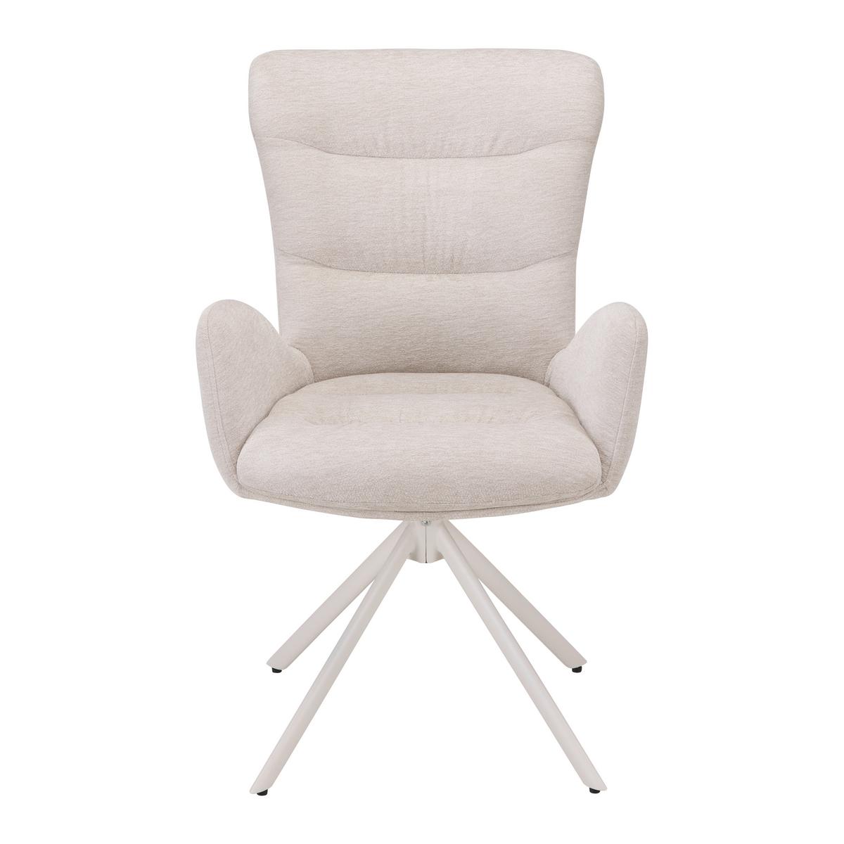 STOLIČKA S PODRÚČKAMI STELLA - béžová, Design, kov/textil (58/91/65cm) - Mömax