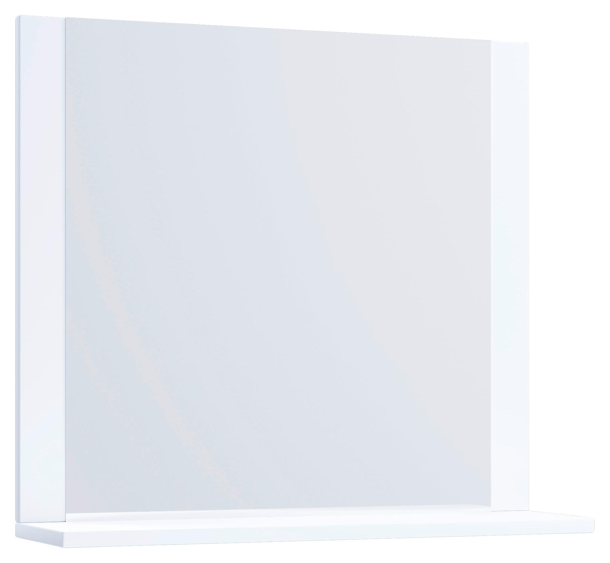 Wandspiegel Lendas Weiß B: 60 cm - Weiß, MODERN, Holzwerkstoff (60/54,6/16,6cm) - MID.YOU