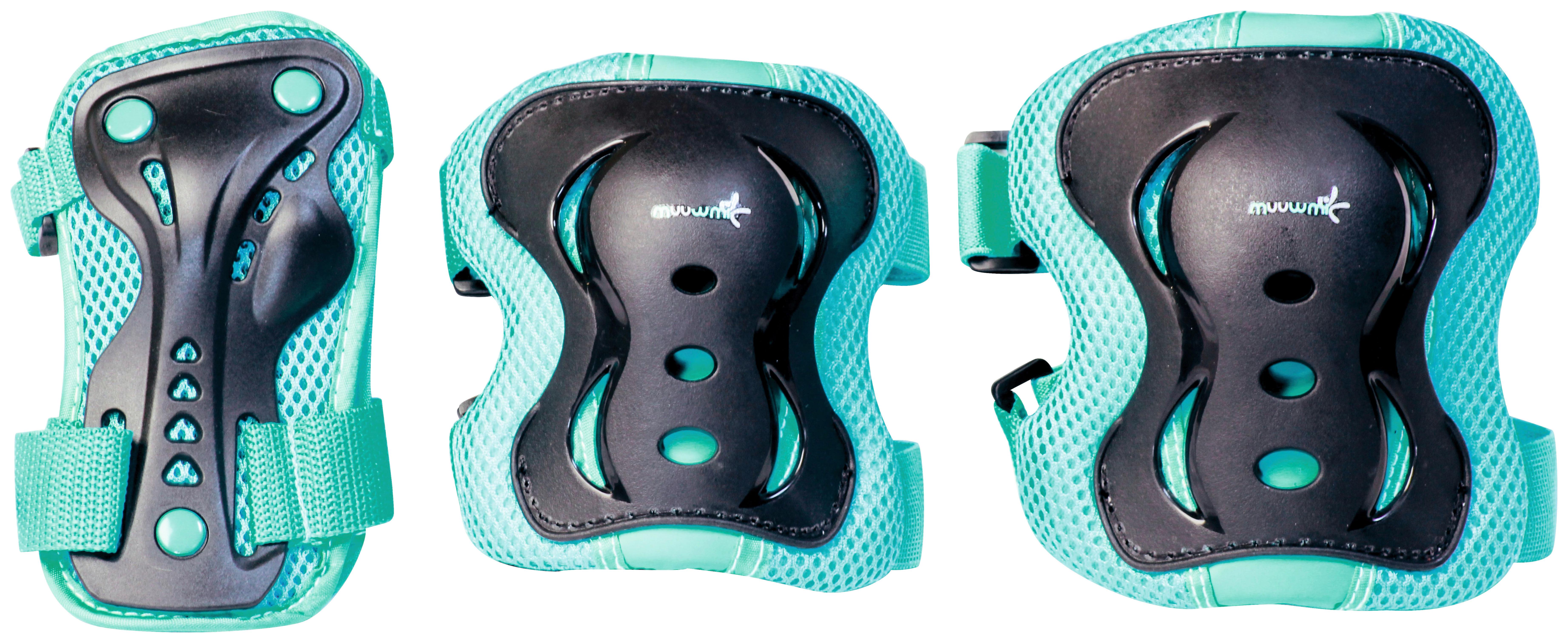 Protektoren-Set für Kinder Türkis Gr. M, Schutz Bei Sport - Türkis, Basics, Kunststoff (Mnull)