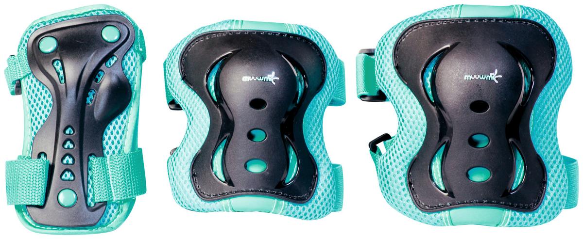 Protektoren-Set für Kinder Türkis Gr. M, Schutz Bei Sport - Türkis, Basics, Kunststoff (Mnull)