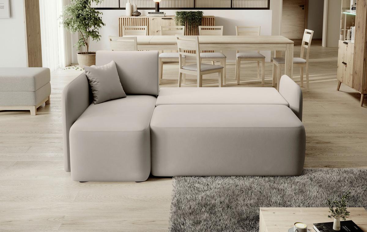 Ecksofa Hadson Beige S: 150x206 Cm - Beige/Schwarz, Design, Textil (150/206cm) - P & B