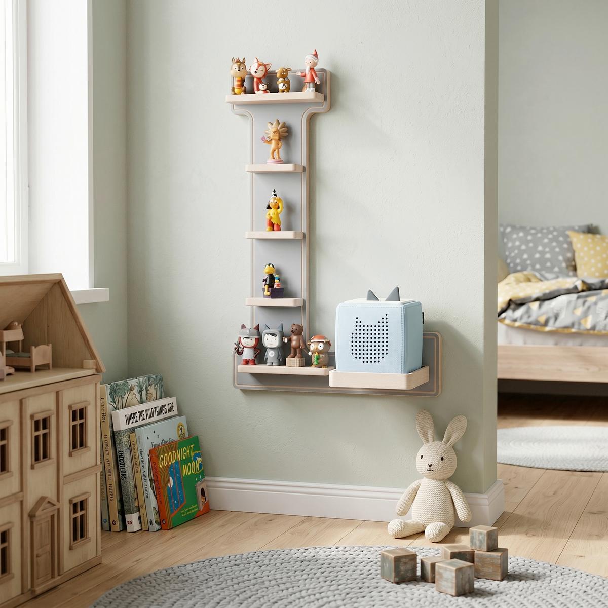 Kinderregal Boarti Grau B: 38 cm - Grau, MODERN, Holzwerkstoff (38/54/19cm) - Livetastic