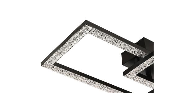 LED-Deckenleuchte Bettina L: 50 cm - Schwarz, MODERN, Kunststoff/Metall (50/28/7cm) - Luca Bessoni