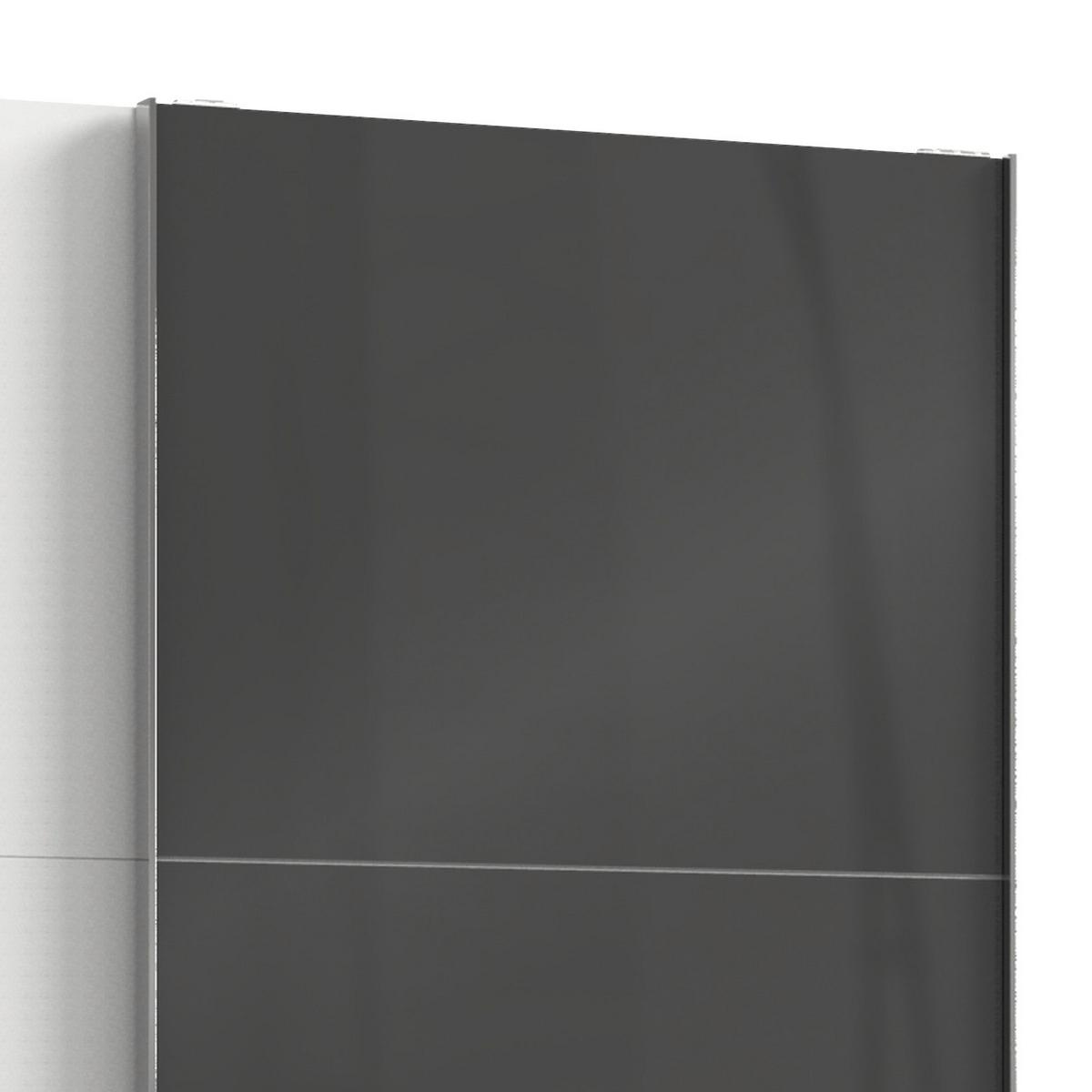 Schwebetürenschrank B: 200 Cm Level 36c Grau/weiß - Weiß/Grau, MODERN, Glas/Holzwerkstoff (200/236/65cm) - MID.YOU