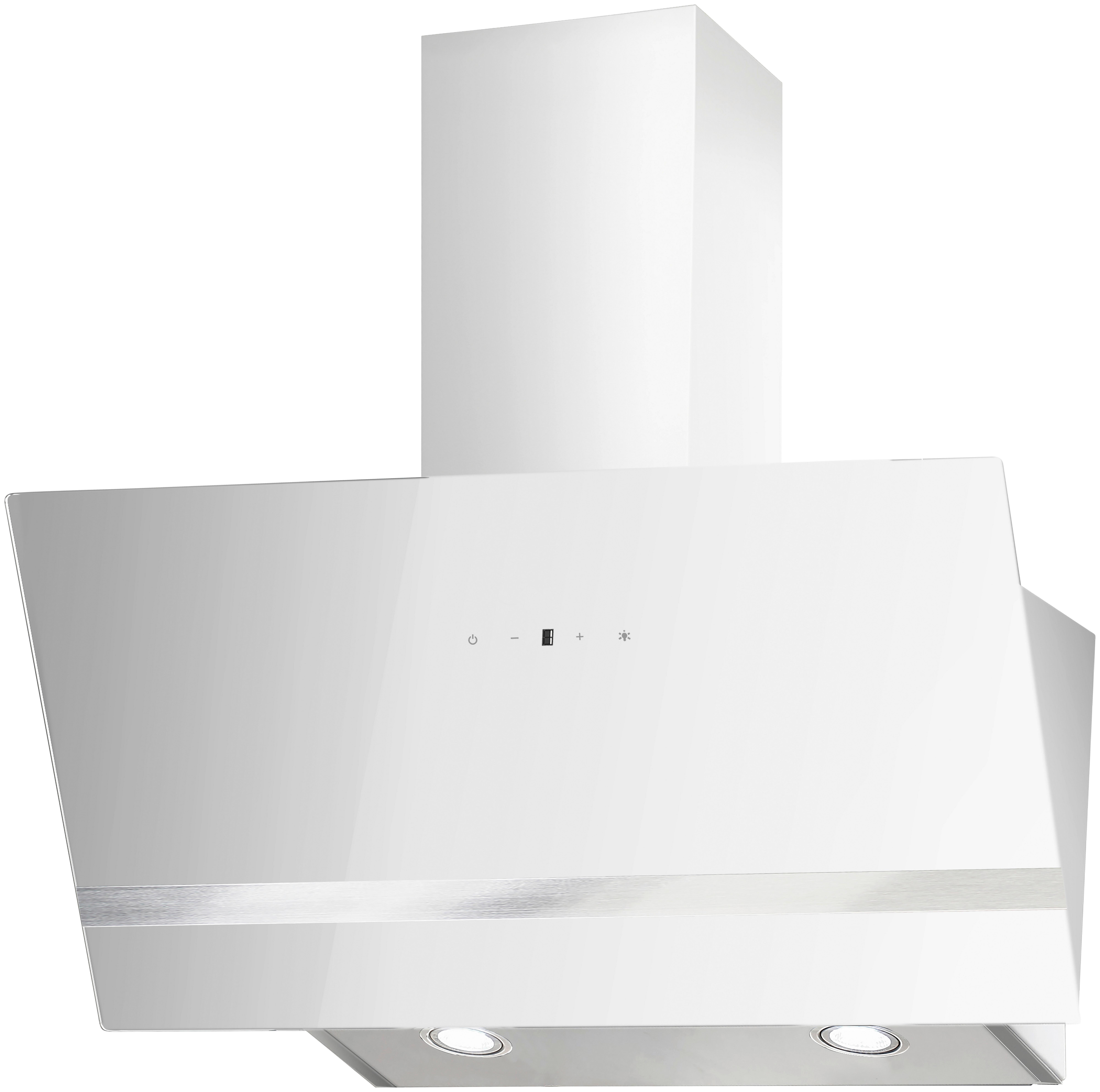 Kopffreihaube Respekta Hera Metall/Glas Weiß B: 79,5cm Led - Weiß, Trend, Glas/Metall (79,5/74,2-109,2/38,5cm) - Respekta