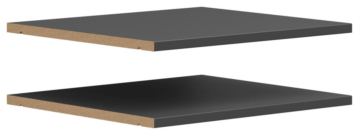 VKLADACIA POLICA MULTISTAURAUM 42cm - grafitová, Modern, kompozitné drevo (42/3/36cm)