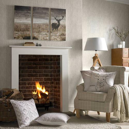 Wanddeko 102501 - Braun/Grau, Basics, Holz (90/60/3cm)