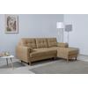 Ecksofa Noret, Hellbraun S: 223x157 Cm - Hellbraun/Buchefarben, Design, Textil (223/157cm) - MID.YOU