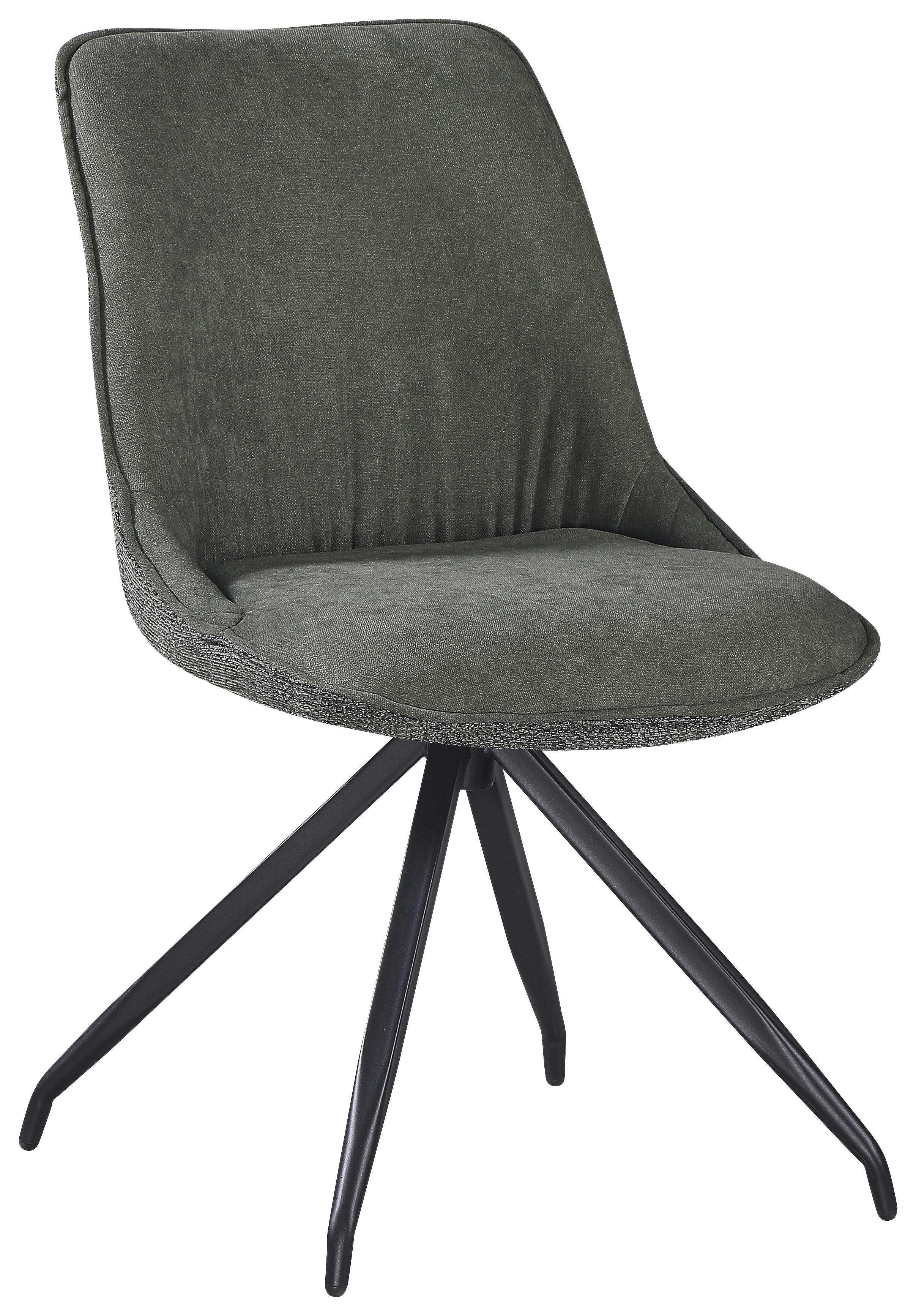 ŽIDLE NOVA - černá/zelená, Moderní, kov/textil (51/85/61cm) - Premium Living