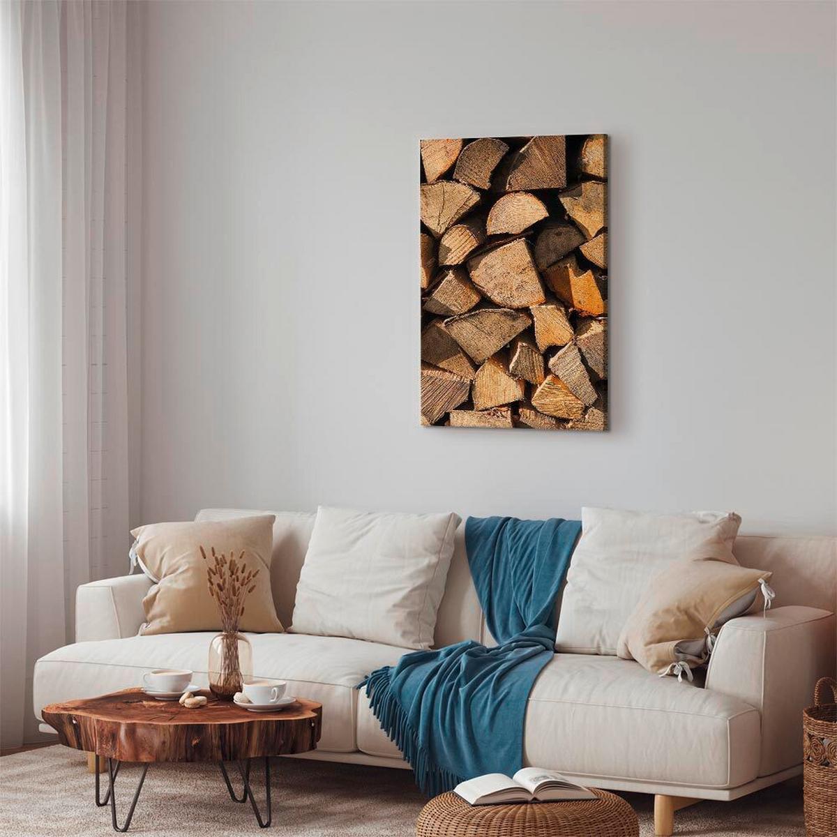 Leinwandbild Dunkelbraun Beige B: 40 Cm - Dunkelbraun/Beige, Basics, Holzwerkstoff/Textil (40/60/1,2cm) - artgeist