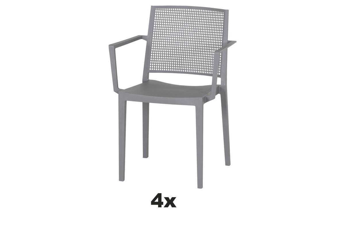 Stapelstuhl T20123 - Grau, Basics, Kunststoff (46/80/56cm) - Siena Garden