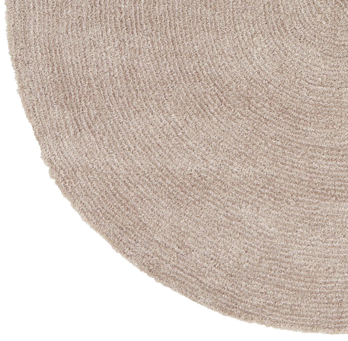 Webteppich Beige Blanca Rund Ø 150 Cm - Beige, Textil (150cm) - James Wood