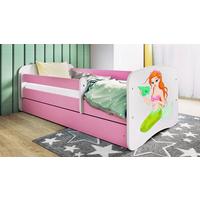 Kinder-/Juniorbett Babydreams inkl. Matratze 80x160 - Pink/Birkefarben, MODERN, Holz/Holzwerkstoff (80/160cm) - MID.YOU