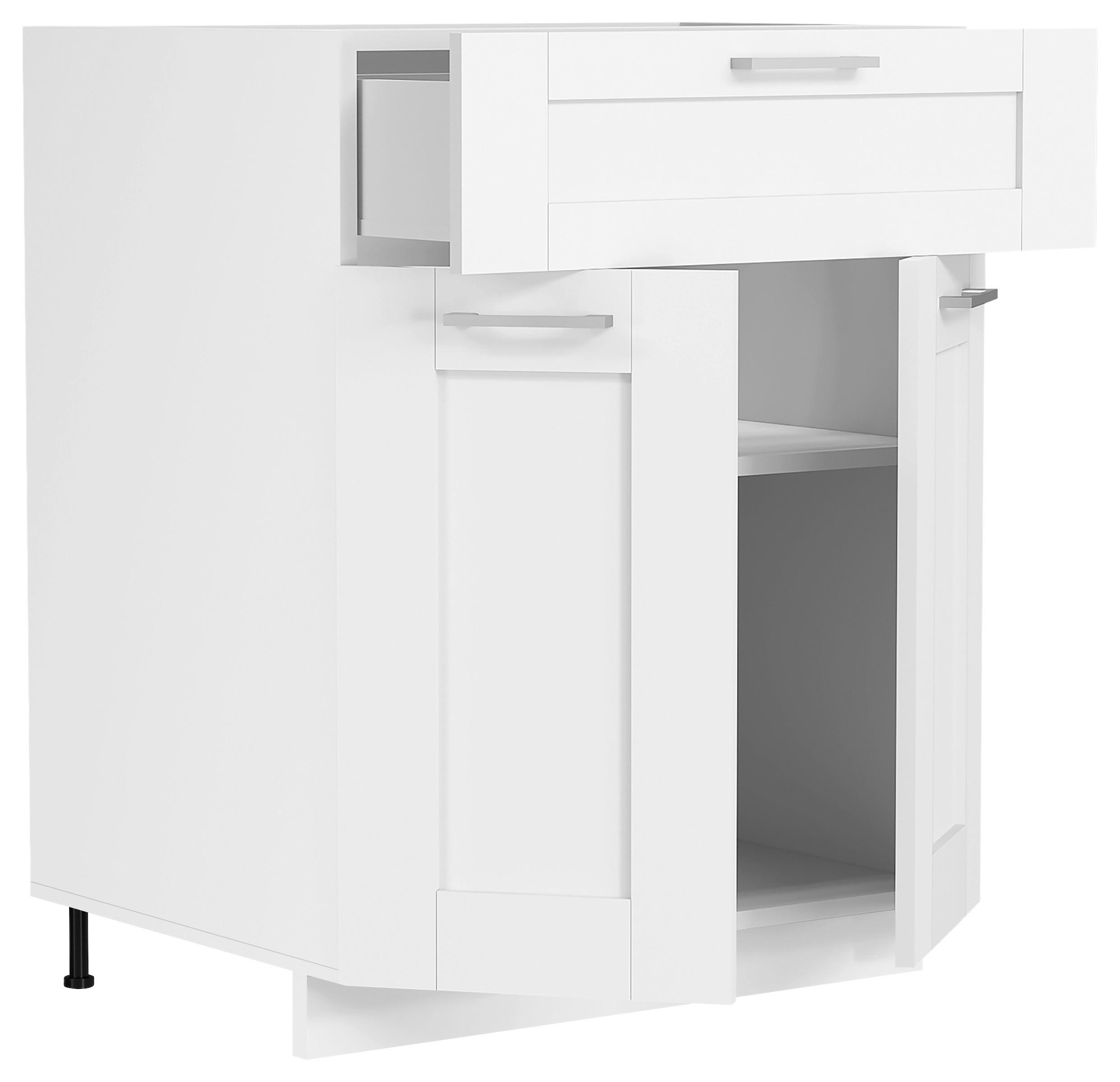 Küchenunterschrank Colura - Weiß, Trend, Holzwerkstoff/Kunststoff (60/82/46cm) - MID.YOU