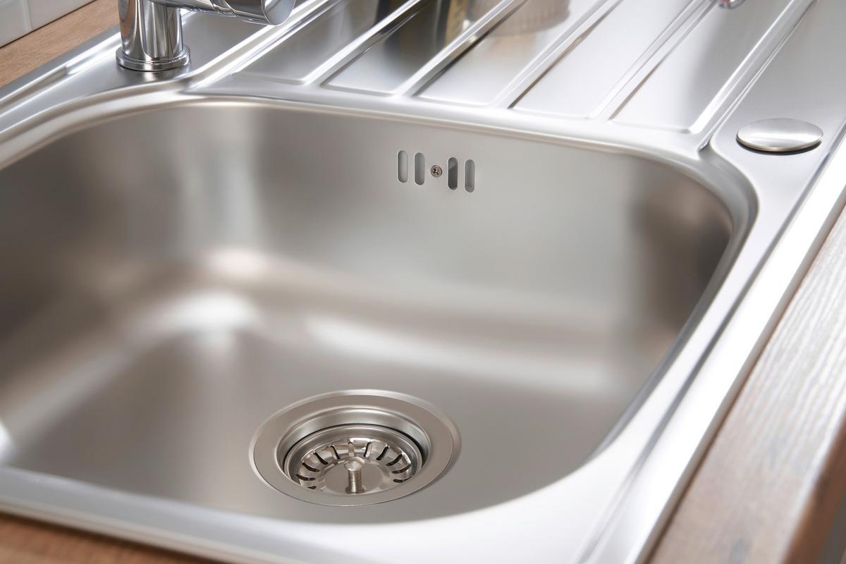 Spüle Respekta Edelstahl Bxt: 86x50 Cm - Edelstahlfarben, Trend, Metall (86/17,5/50cm) - Respekta