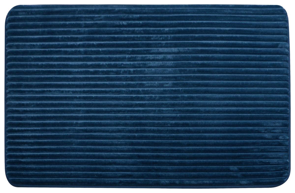 Badematte Pia - Blau, MODERN, Textil (50/80cm) - Luca Bessoni