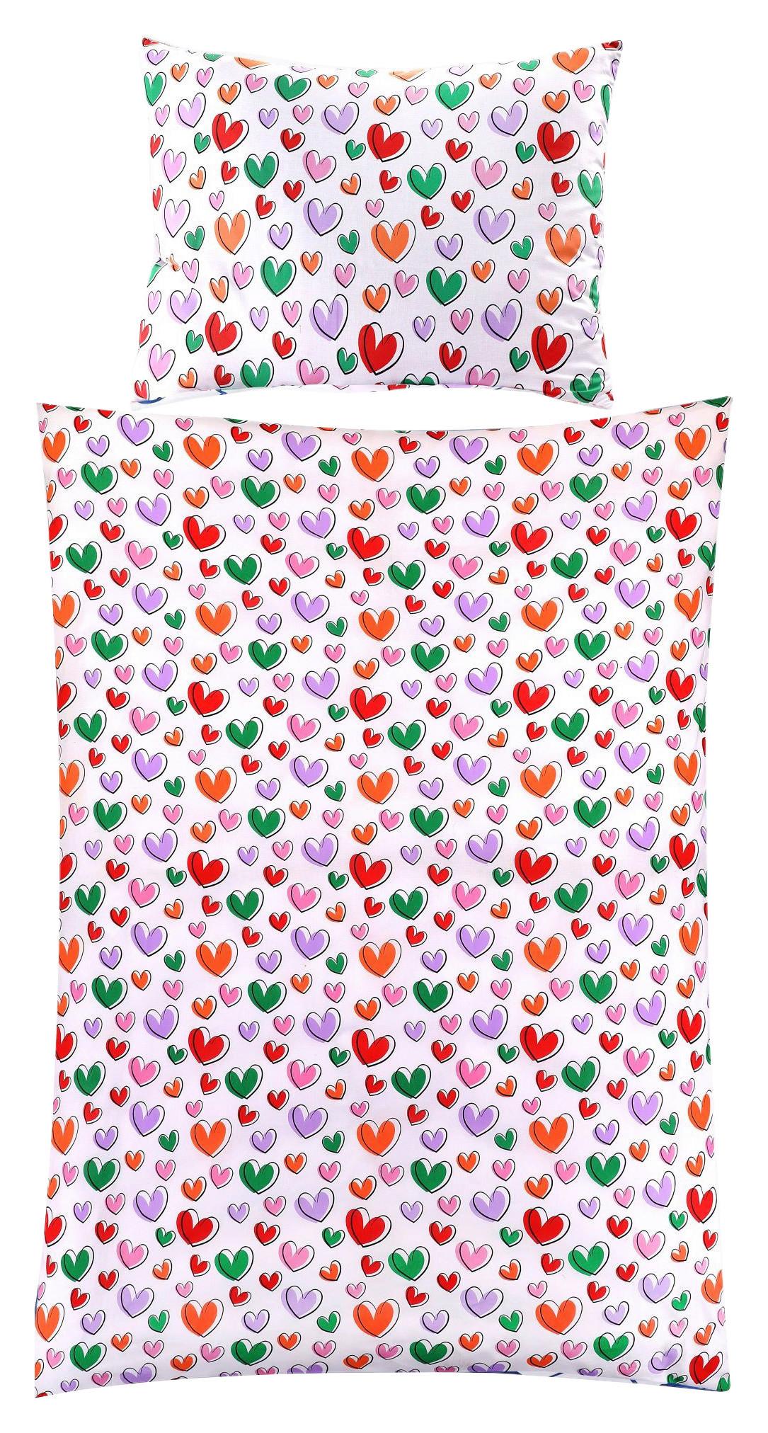Bettwäsche Felice - Pink/Rot, MODERN, Textil - Luca Bessoni