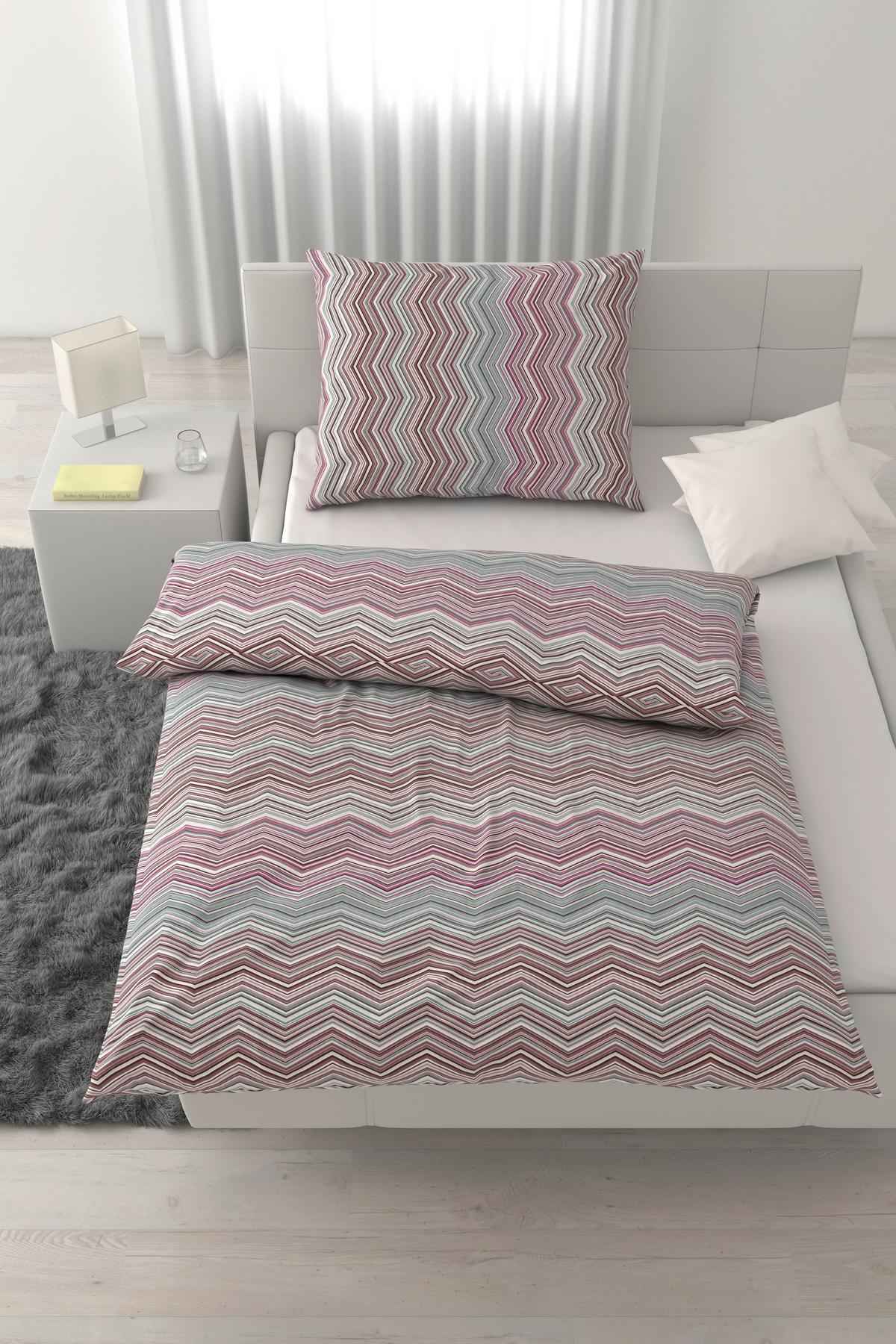 POVLEČENÍ ZICKZACK - světle fialová, Konvenční, textil (140/200cm) - Mömax