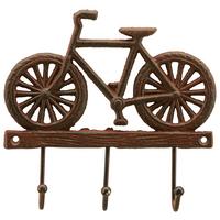 LIŠTA S HÁČKY BIKE - hnědá, Romantický / Rustikální, kov (20/20/3cm) - Mömax