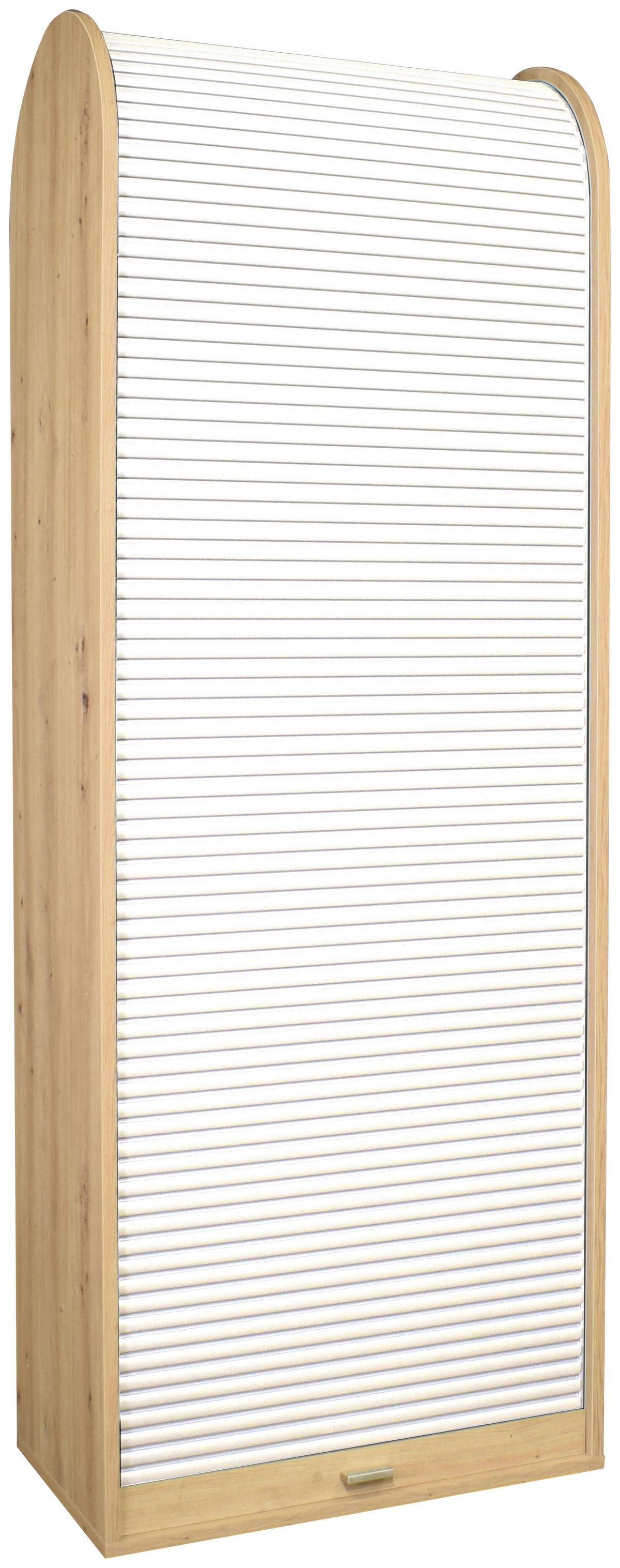 Aktenschrank Eiche Artisan/Weiß B: 69 cm - Weiß/Eiche Artisan, MODERN, Holzwerkstoff/Kunststoff (69/192/44cm) - Livetastic