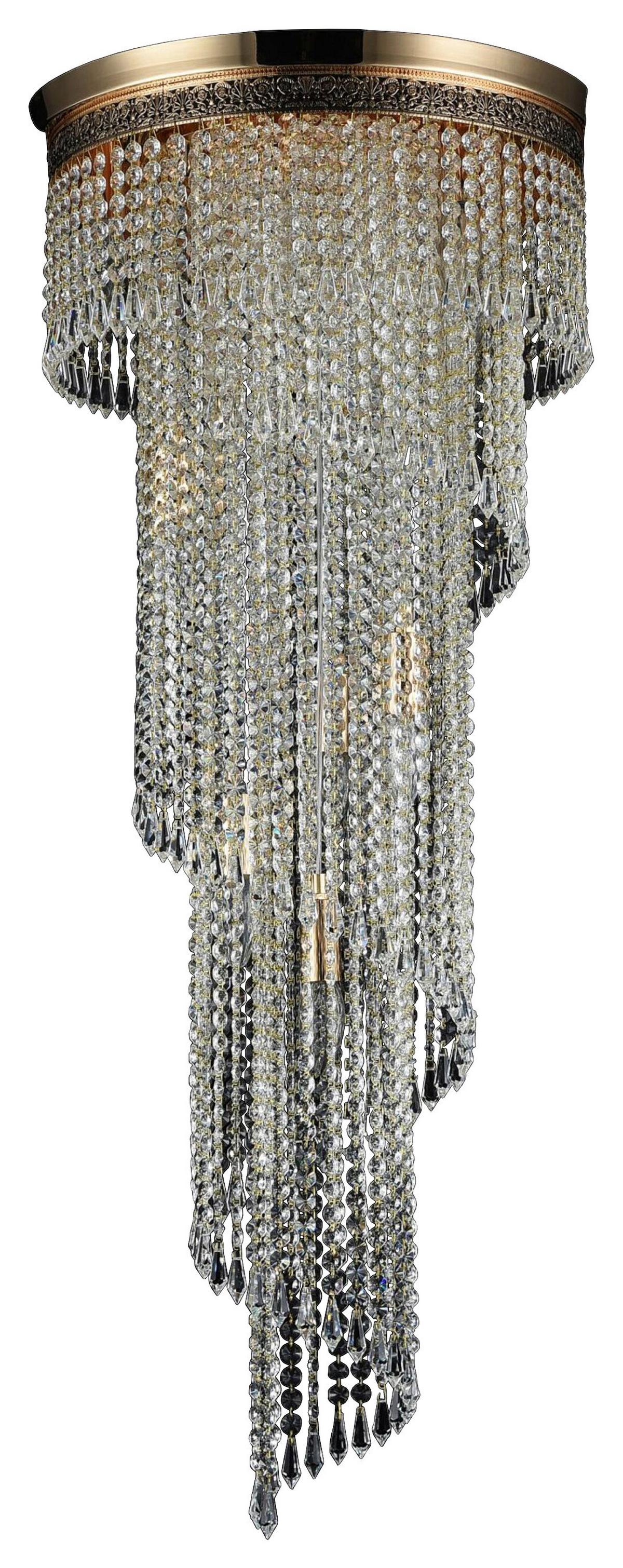 Kronleuchter Cascade - Goldfarben, Basics, Glas/Metall (42/97,5/42cm) - MAYTONI