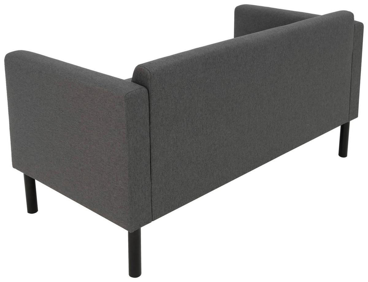 2-Sitzer-Sofa Derby Anthrazit B: 133 cm - Anthrazit/Schwarz, Basics, Textil (133/70/66cm) - P & B