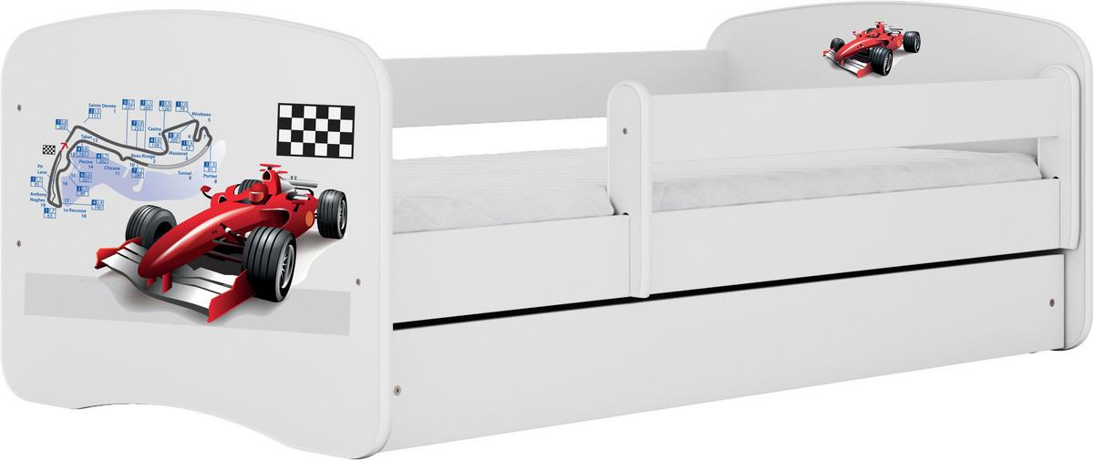 Kinder-/Juniorbett Babydreams inkl. Matratze 80x160 - Birkefarben/Weiß, MODERN, Holz/Holzwerkstoff (80/160cm) - MID.YOU