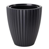 Obal na květináč MIRA 30 - antracitová, Konvenční, plast (29,0/32/29,0cm) - Mömax